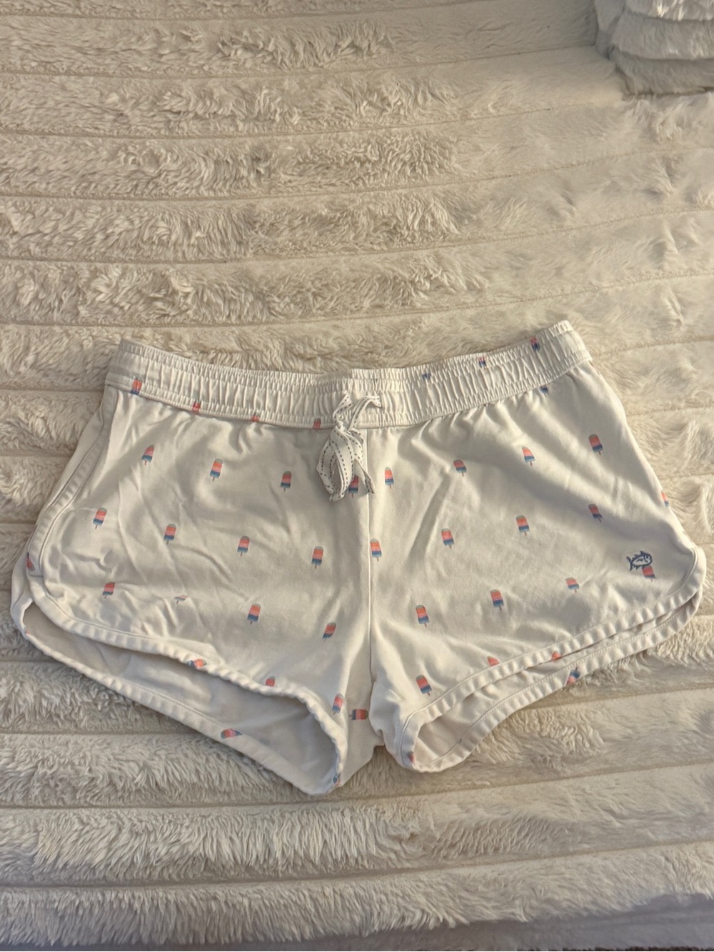 White Popsicle Print Lounge Shorts